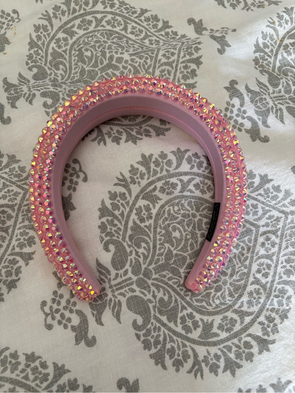 Pink Crystal Embellished Padded Headband - Picture 2 of 4